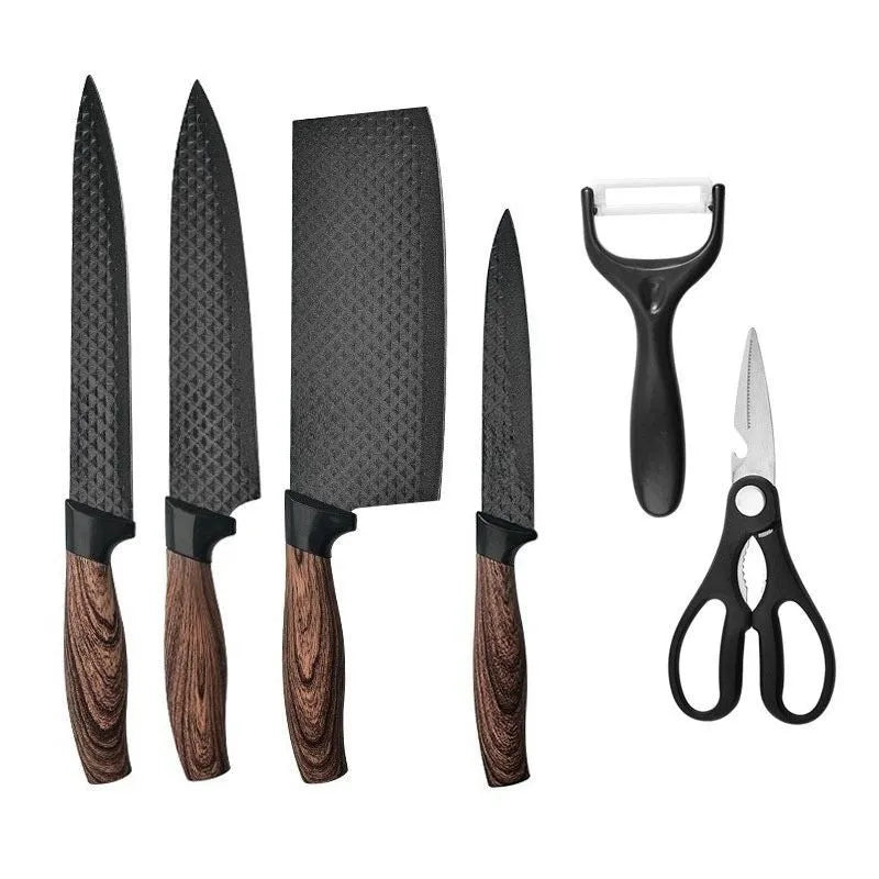 Complete Non-Stick Stainless Steel Knife Set