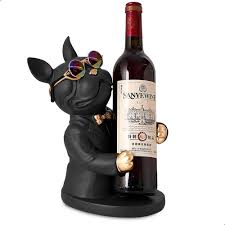 Premium Bulldog Wine Holder Statue