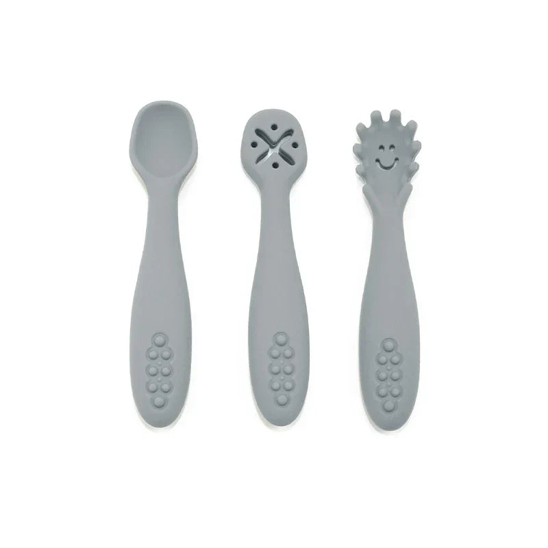 Set of 3 Infant Silicone Feeding Spoons