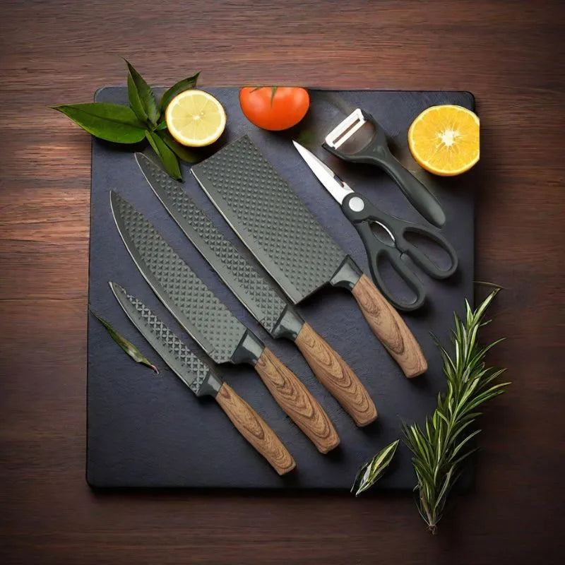 Complete Non-Stick Stainless Steel Knife Set