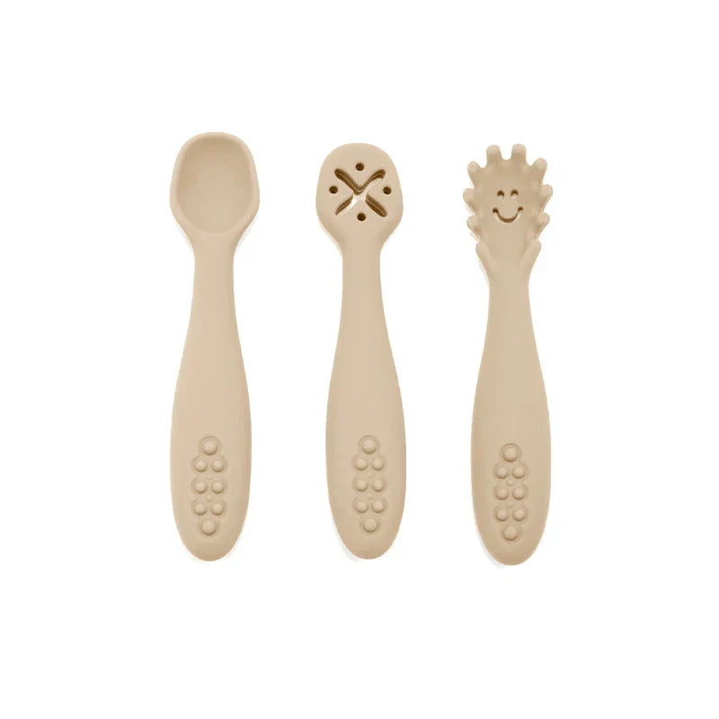 Set of 3 Infant Silicone Feeding Spoons