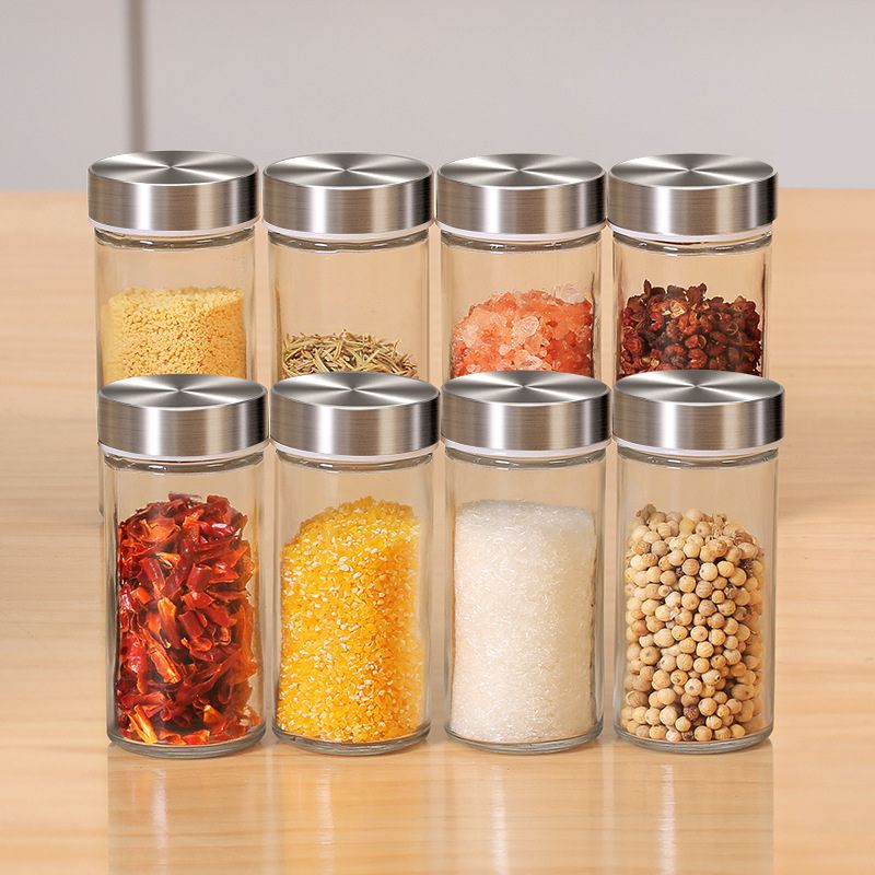 Rotating Stainless Steel Spice Rack with 12 Jars