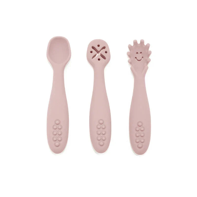 Set of 3 Infant Silicone Feeding Spoons