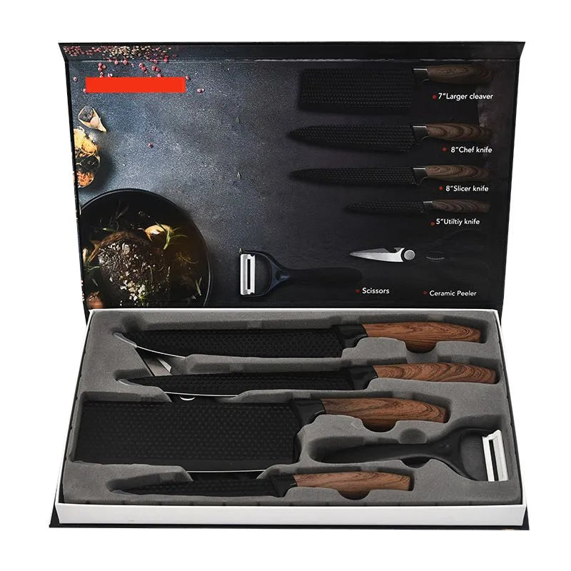 Complete Non-Stick Stainless Steel Knife Set