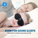 3D sleep mask with Bluetooth and headphones.