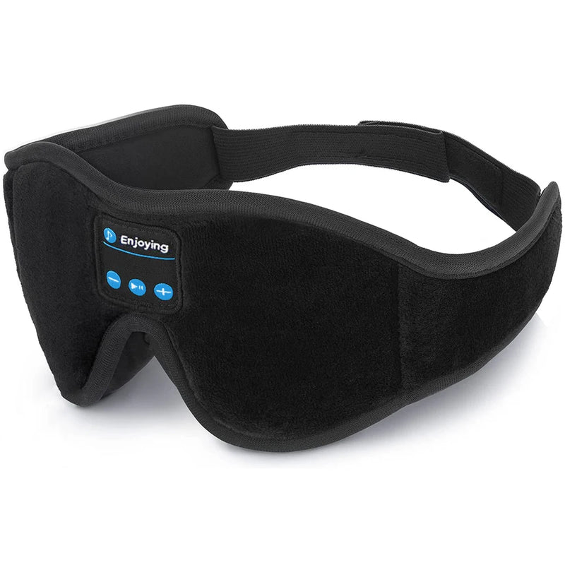 3D sleep mask with Bluetooth and headphones.