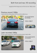 Touch screen rearview mirror with security camera.