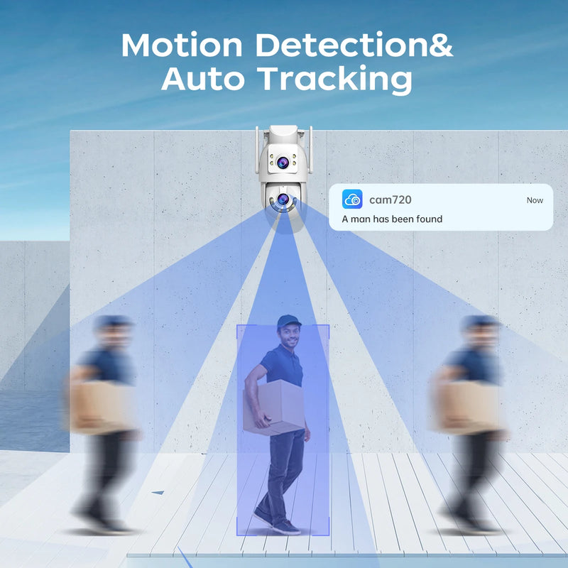High-resolution camera for home filming with night vision.