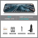 Touch screen rearview mirror with security camera.