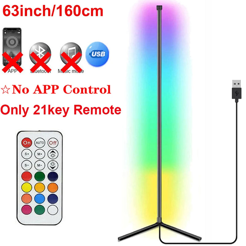 Corner lamp with light control and music sensor. (160cm).