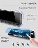 Touch screen rearview mirror with security camera.