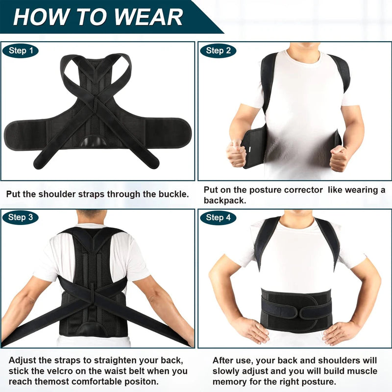 Unisex posture corrector vest and effective for back pain.