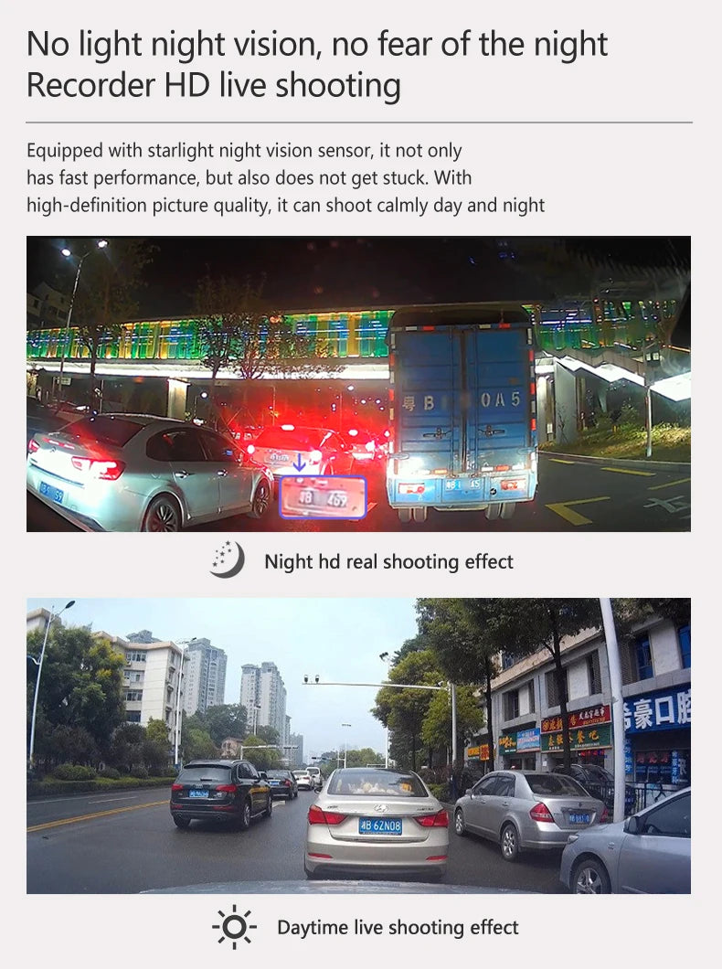Touch screen rearview mirror with security camera.