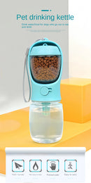 2-in-1 Pet Bottle Portable-Keep Your Pet Hydrated and Fed Anywhere.