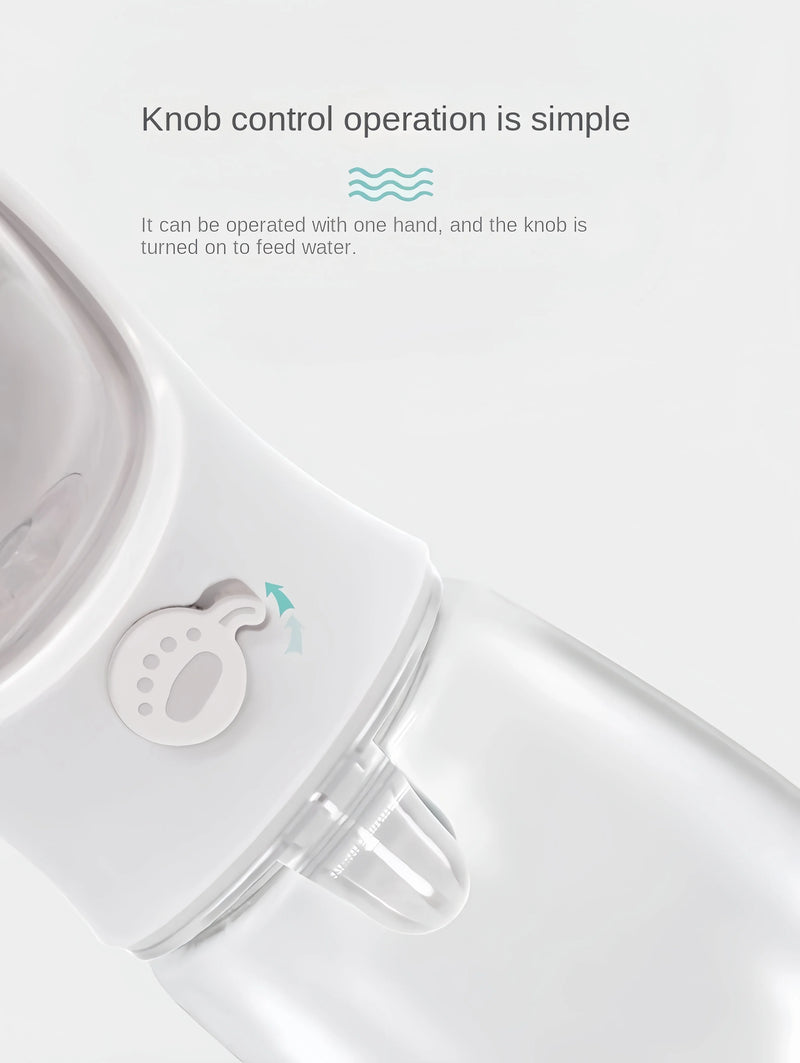 2-in-1 Pet Bottle Portable-Keep Your Pet Hydrated and Fed Anywhere.