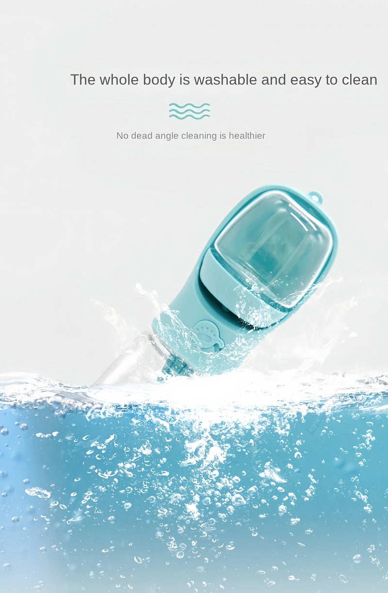 2-in-1 Pet Bottle Portable-Keep Your Pet Hydrated and Fed Anywhere.