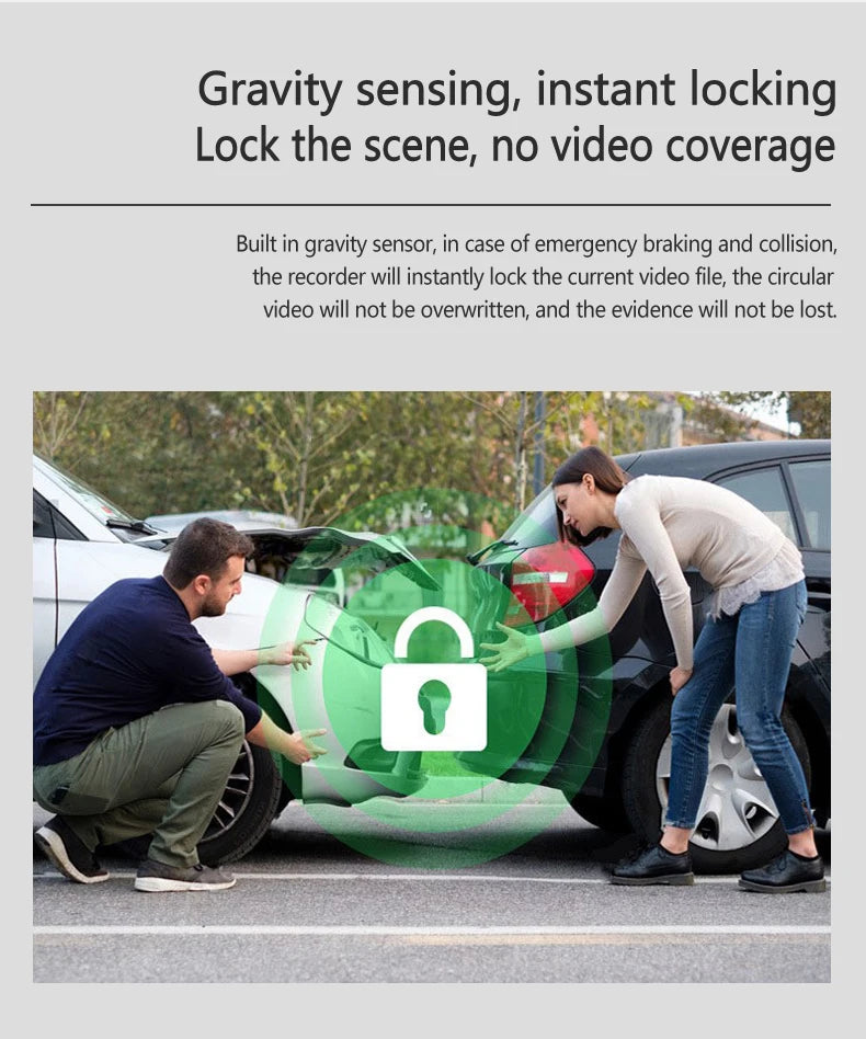 Touch screen rearview mirror with security camera.