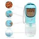 2-in-1 Pet Bottle Portable-Keep Your Pet Hydrated and Fed Anywhere.