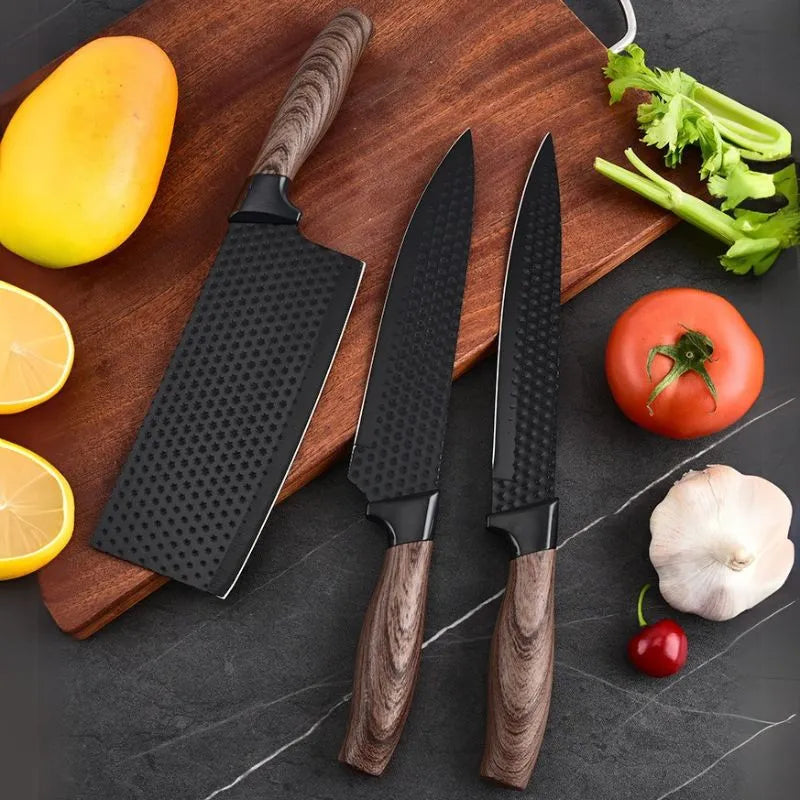 Complete Non-Stick Stainless Steel Knife Set