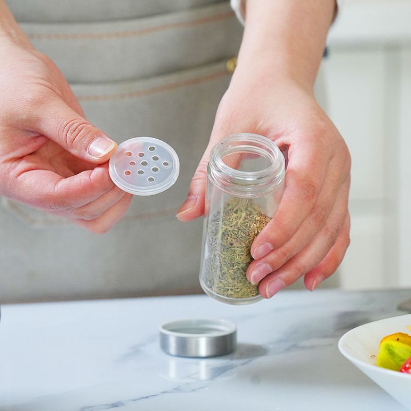 Rotating Stainless Steel Spice Rack with 12 Jars